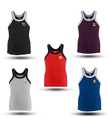 Renox Pack of 5 Boys Cotton Vest ( Multicolor )