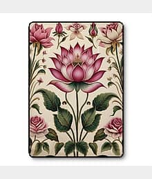 Royal Lotus Floral Wall Art | Vintage Botanical UV Print
