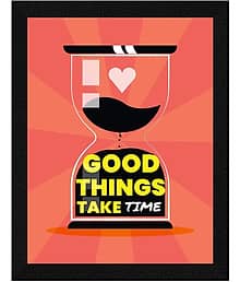 SAANJH CREATIONS Wood Wall Hanging Black Single Photo Frame No. of Pieces- 1