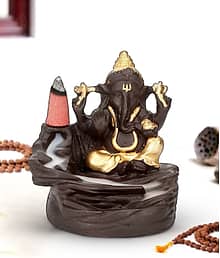 Backflow Ganesha Showpiece 11 cm - Pack of 1