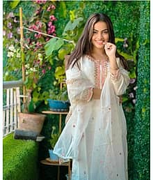 SIDDHI VINAYAK ENTERPRISE Women Rayon Embroidered A-line Kurti With Pants ( Off White )