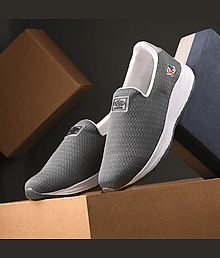 STALAG Weight comfortable for man Grey Men's Slip-on Shoes