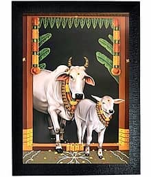 Sacred Cow and Calf ? A4 10x13 Framed Wall Art