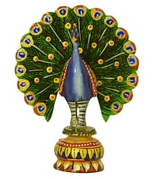 Santarms Green Wood Handicraft Showpiece - Pack of 1