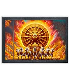 Seven Horse Photo Frame For Wall Mounted Painting