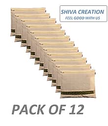 Shiva CreationCotton Saree Bags/Covers for Storage Big size single (16.5 x 14.5 Inches) with Zip Closure for Clothes Bags and Wardrobe Organizer with