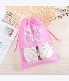 Shoe Bag for Travel Bag for Man & Women Shoe Cover for Storage at Home Gym Reusable Travelling Accessories Organizer Pouch Travel Essentials Footwear