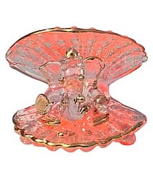 Somil White Glass Handicraft Showpiece - Pack of 1