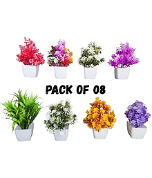 Stylish HDR Artificial Plant with small pot pack of 8 15cm