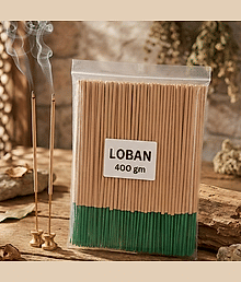 Sudarshan Premium Loban Agarbatti for Home | 100% Natural Sambrani Incense Sticks for Pooja & Meditation - 400 Gm