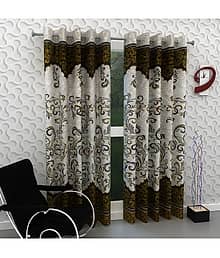 Tanishka Fabs Curtain 9 ft ( Pack of 2 ) - Multi Color