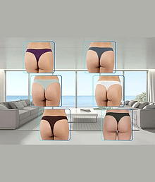 The Valvet Hanger Pack of 6 Cotton Thongs For Women ( Multicolor1 )