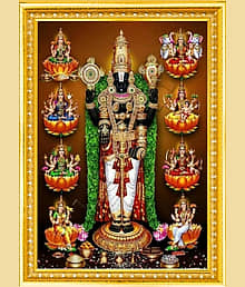 Tirupati Balaji with Asta lakshmi photo frame 6X8 PLESE READ SIZE AFTER ORDER