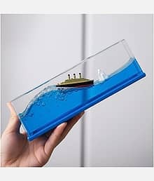 Titanic Wave Cruise Ship, Car Dashboard Toy Unsinkable Ship Showpiece for Car Home Office and Gifting. A Soothing & Satisfying Floating Design unsinka