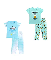 Todd N Teen Pack of 2 Girls Cotton Top With Pajama ( Multi )