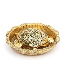 Tortoise Plate for Vastu Feng Sui kachua Yantra for Good Luck,Metal Feng Shui Tortoise On Plate Showpiece for Good Luck Turtle Vastu Gift for Career a