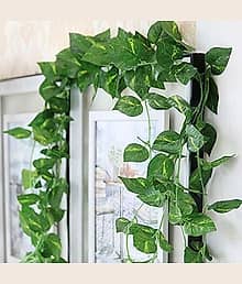 VIJAY TRADERS Artificial Money Plants Garlands Creeper For Home decoration (6 Strings,8 Feet)) Artificial Plant (182.8 cm, Green)