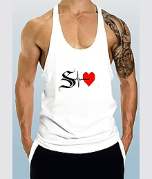 VTSports Pack of 1 Polyester Gym Vest For Men ( White )