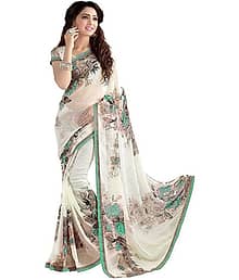Vkaran Cotton Silk Applique Saree Without Blouse Piece ( Multicolor )