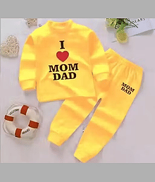 WARSI BROTHER''S Pack of 1 Baby Boys Cotton Blend T-Shirt & Capris Set ( Orange )