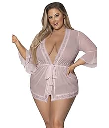 WOYAK fuchsia Net Women Baby Doll Dress With Panty
