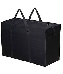 Waji Va Underbed Storage Organizer for Clothes Sarees Blankets and Toys Foldable Under Bed Box with Zip and Handle Dustproof Space Saving Non Woven St