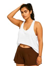 Xolani Women's Cotton Camisole Top ( White )