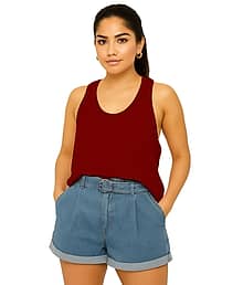 Xolani Women's Cotton Camisole Top ( Maroon )