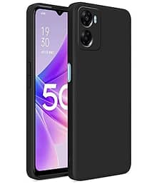 ZAMN - Black Silicon Plain Cases Compatible For Realme Narzo 50 5G ( Pack of 1 )