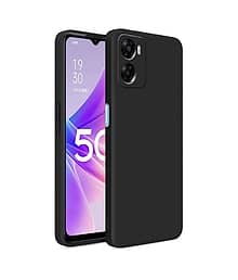 ZAMN - Black Silicon Plain Cases Compatible For OPPO K10 5G ( Pack of 1 )