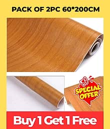 ZAPPYPOP Premium Designer Light Wood Wall Decor (60x200cm) - Thickened PVC Self-Adhesive Sheets for Bedroom & Living Room Accent Wall