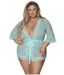 aadiva Turquoise Lycra Women Baby Doll Dress With Panty