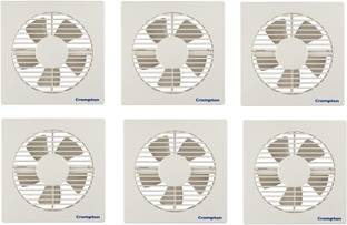 Crompton Axial Air High-Speed Pack of 6 with 1 Year Warranty 150 mm Exhaust Fan
