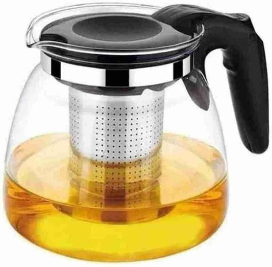Sarsawal 1 L Glass Kettle Tea Wooden Lid Teapot/Carafes...