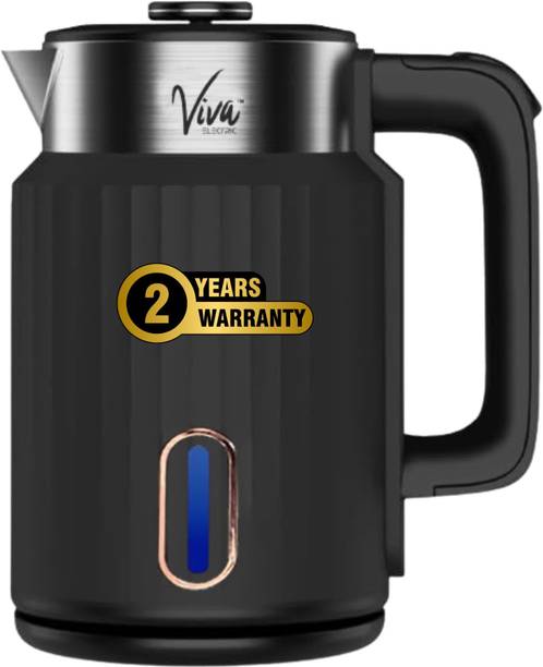 Viva Electric Black Electric Kettle -Aquaviva-1500W Bev...