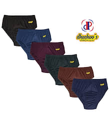 dhachoo's premium Pack of 6 Cotton Briefs For Women ( Multi Color )