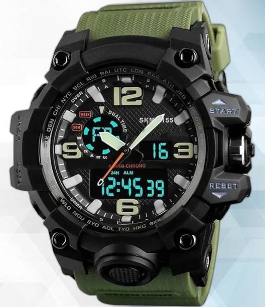 Dual Dial Alarm, Stopwatch Analog-Digital Watch - For ...