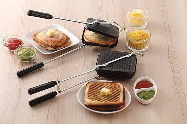 Brittneymart Combo Nonstick & Grill Gas toaster Toast S...