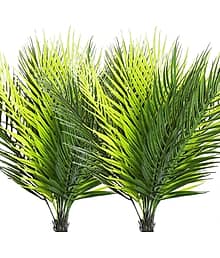 leafora - Artificial mini green grass with wood pot for home decor Artificial Plant (50 cm, Green)