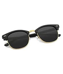 mahek accessories Black Oval Sunglasses ( Pack of 1 )