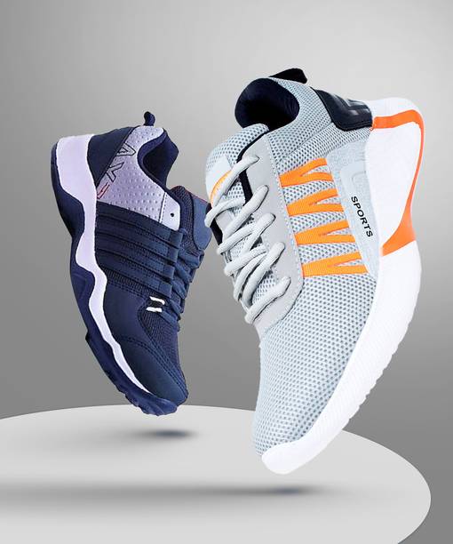 Trendy Stylish Walking Casual Shoes For Men Pack Of 2 F...