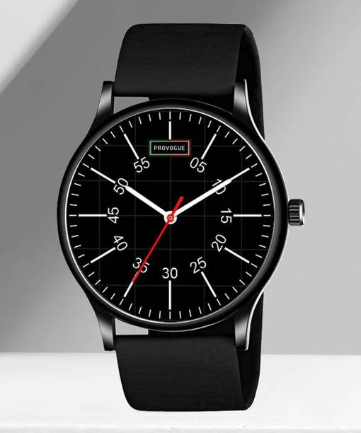 Silicone Strap Black Analog Watch - For Men PV-BK106-B...