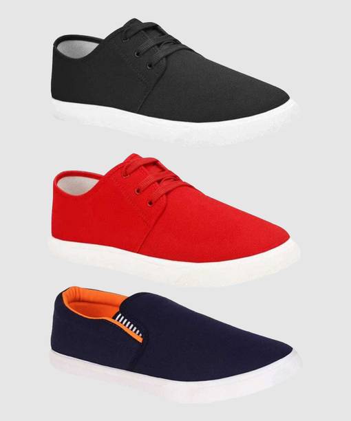 Combo Pack Of 4 Canvas Sneakers For Men
