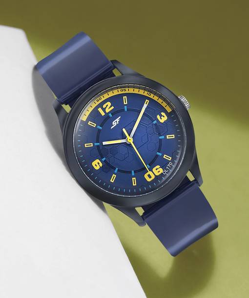 SF Quartz Blue Dial Blue Polyurethane Strap Analog Watc...