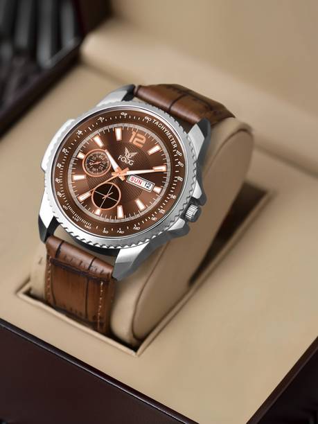 Day and Date Display Analog Watch - For Men 1219-Brown