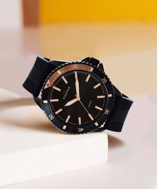 Attivo Black Analog Watch - For Men O-68580PMGB