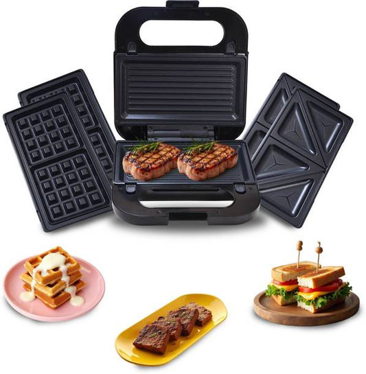 LIBRA by Libra Sandwich Maker 3 in 1, Detachable Plates...
