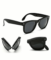 shambhu Black Rectangular Sunglasses ( Pack of 1 )