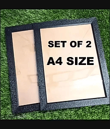 shivam gift store Wood Table Top & Wall hanging Black Photo Frame Sets No. of Pieces- 2