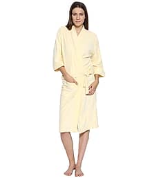 superior Yellow Free Size Bathrobe ( Pack of 1 )